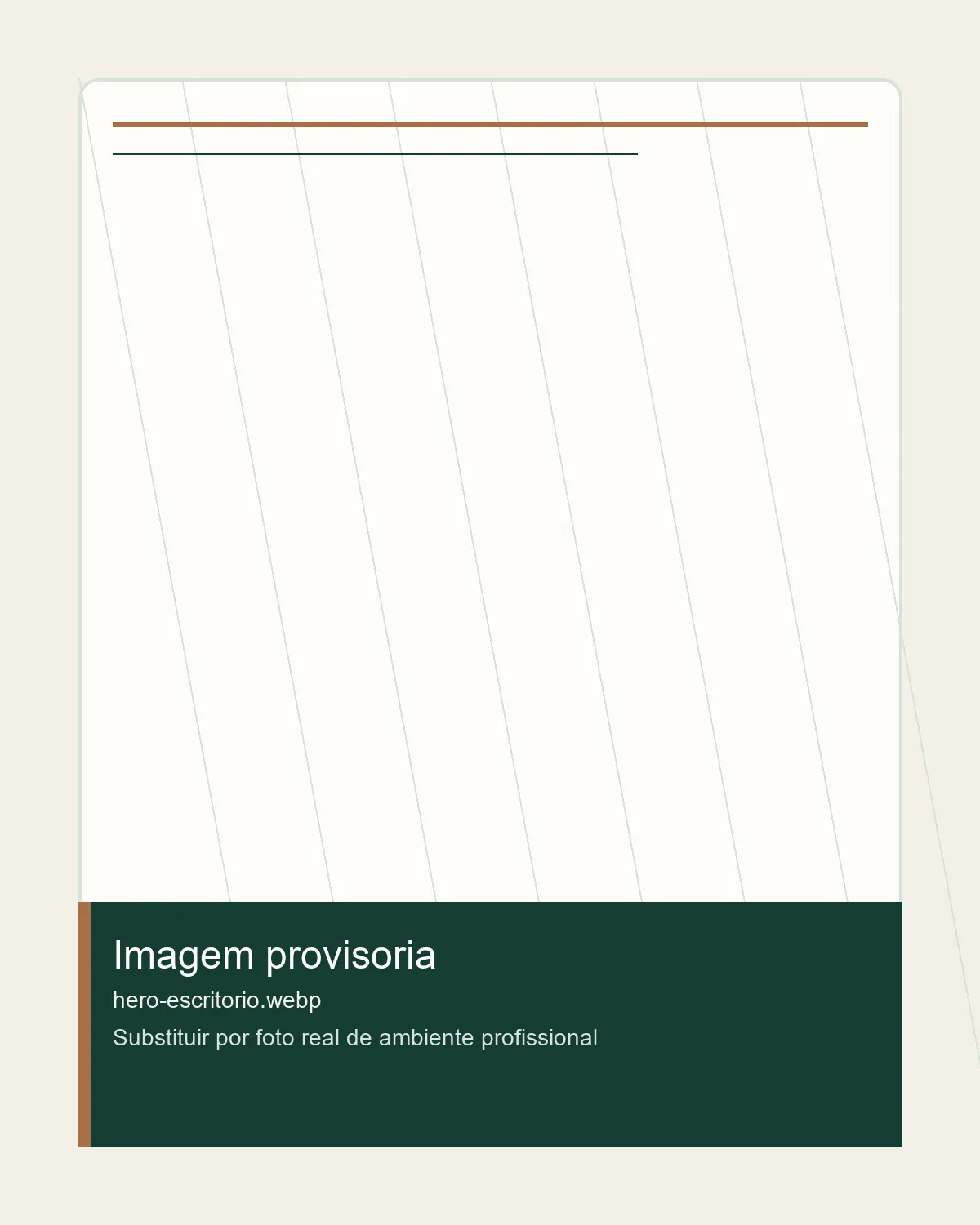 Espaço reservado para fotografia de ambiente profissional de atendimento contábil